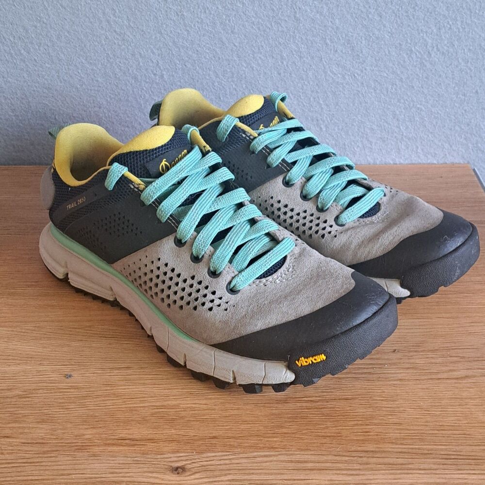 Danner Trail 2650 Women’s Sz 5.5 Black Gray Leather Mesh Hiking Shoes Sneakers